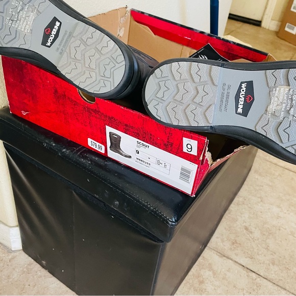 - New!WOLVERINE SCOUT MEN’S SZ . 8 & 9 BOOTS, BLACK #W880355 - Picture 4 of 4